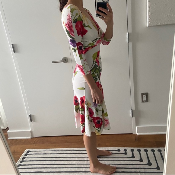 Roberto Cavalli 3/4 Sleeve Dress with Gold Snake Pin - Picture 2 of 10